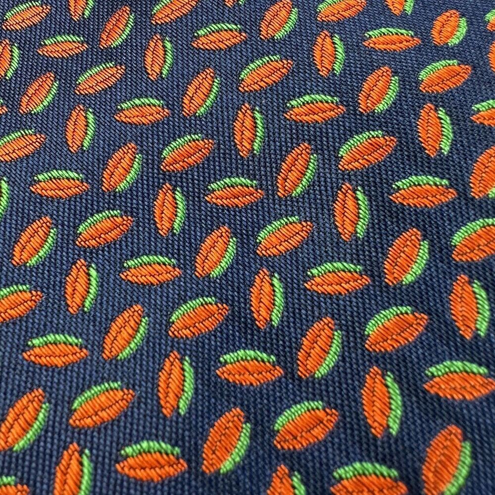 Huntington Men's 100% Pure Silk Necktie Dark Blue Red and Green